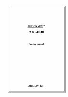 Page 1: Service Manual Aution Max AX-4030
